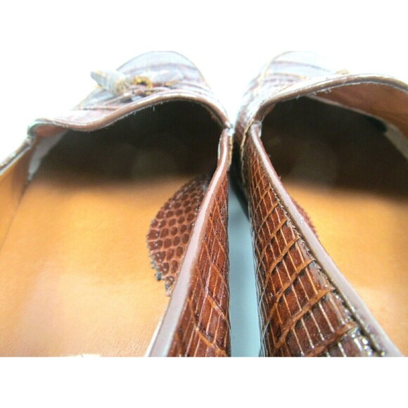 Stacy Adams Genuine Snake Full Strap Tassel Loafers Mens Brown Size US 11 M - Picture 3 of 9